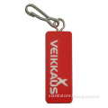 simple style embossing words bright red soft pvc crystal charm zipper pull